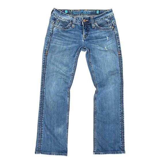 Vtg Y2K 2000s Sang Real Low Rise Grunge Bootcut Denim Jeans - Picture 1 of 8